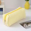 Cute Striped Canvas Pencil Case, Small Travel Pouch with Zipper, Large Capacity Portable Stationery Bag for School Office Girls
