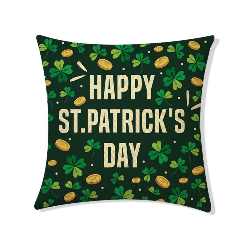 St. St. Patrick's Day Kissen Heim Lendenkissen Vierblättriges Kleeblatt Sofakissenbezug Kissenbezug