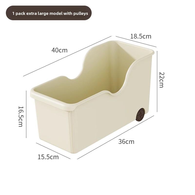 Cookware Storage Box, Kitchen Storage Box, Household Multi-functional Plastic Kitchen Cabinet Storage Box, Refrigerator Sundries with Wheels