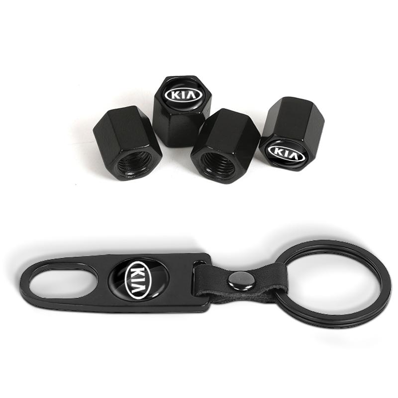 5PCS/1Set Car Tire Valve Cap Wheel Stem Cover with Wrench KeyChain For KIA Sportage Ceed Rio 3 4 K2 K3 K4 K5 K6 K7 K8 Picanto Sorento Optima Cerato