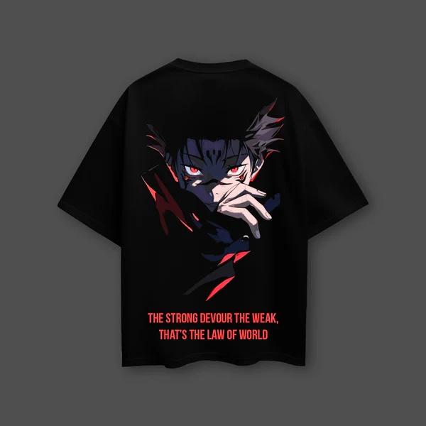 Jujutsu Kaisen Anime Sukuna Oversized Cotton Tshirt Men and Women Breathable High Quality Y2K Short Sleeve Summer Tshirt