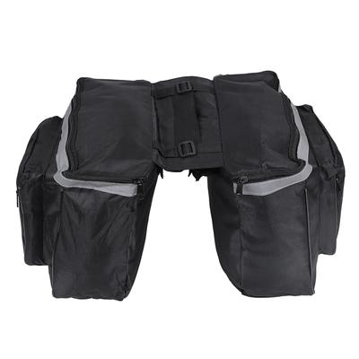25L Bike Rear Seat Bag Waterproof Double Side Pannier Bag Large Capacity Bag With Reflective Strip Portable Outdoor Storage Bag