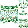 St.patrick's Day Party Supplies Clover Flag Ball Bar Bar Atmosphere Decorations
