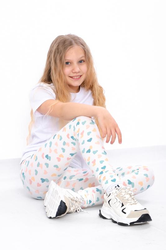 Girls’ Leggings – Soft Cotton Fit & Flexible Waistband ,Any Season, 6000-043 HC