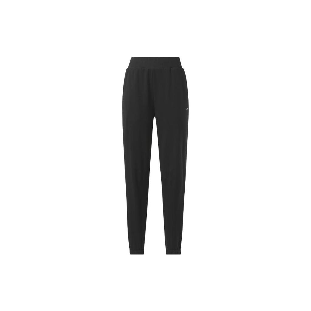 Reebok Loose Solid Color Sports Pants Women Bottoms Black HS0394