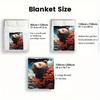Brown bear illustration 2D Flat Pattern Flannel Blanket High quality All Seasons Warmth and Comfort Perfect for Christmas Gifts.MMT0918607
