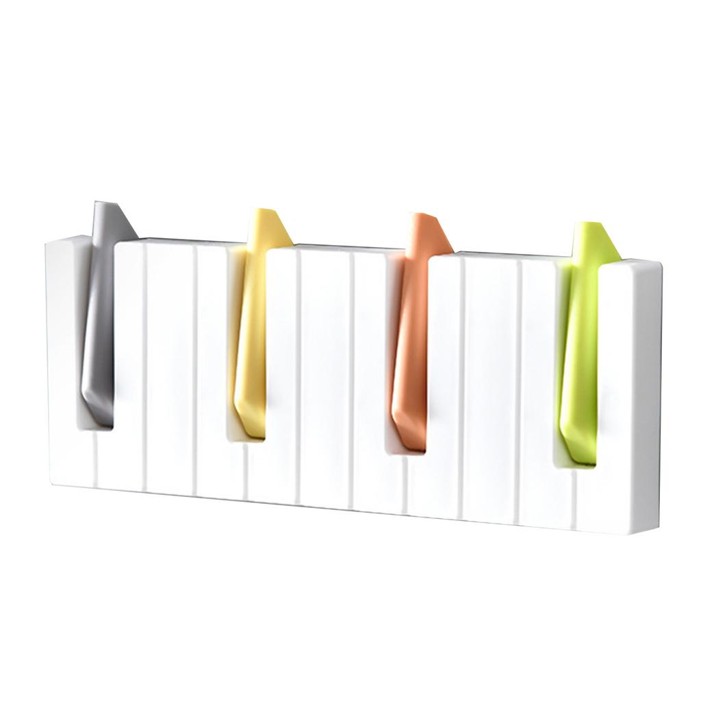 Piano Key Wall Hook Creative Space Saving Hat Coat Hanger Rack For Bathroom Living Bedroom