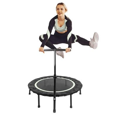 40palcová mini fitness trampolína pro vnitřní cvičení posilovač pro děti Dospělý s nastavitelnou rukojetí, maximální zatížení 330 liber