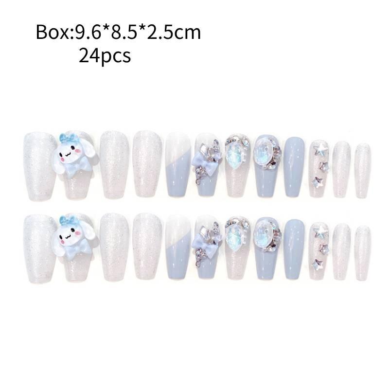 

Маникюр Cinnamoroll Матовый Бантик Мода для Ногтей Милый Съемный Патч для Ногтей Стиль