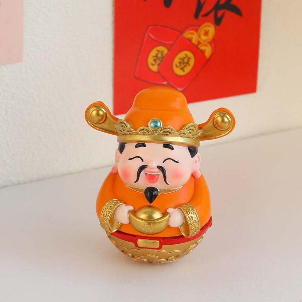 Ornamento Deus da Riqueza de Desenho Animado Bênção Fortuna Decoração de Mesa Boneca Tumbler de Ano Novo Presente
