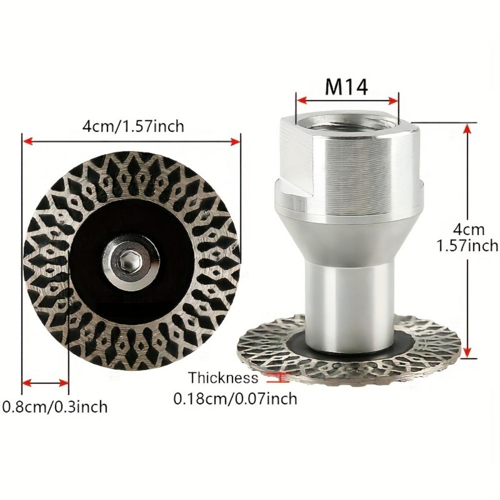 5pcs 40mm Diamond Saw Blades with Removable Flange M14 for Granite, Marble, Concrete, Ceramic, Porcelain