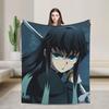 Mist Hashira Muichiro Tokito Fleece Throw Blankets Anime Blanket for Bed Outdoor Super Soft Bed Rug,