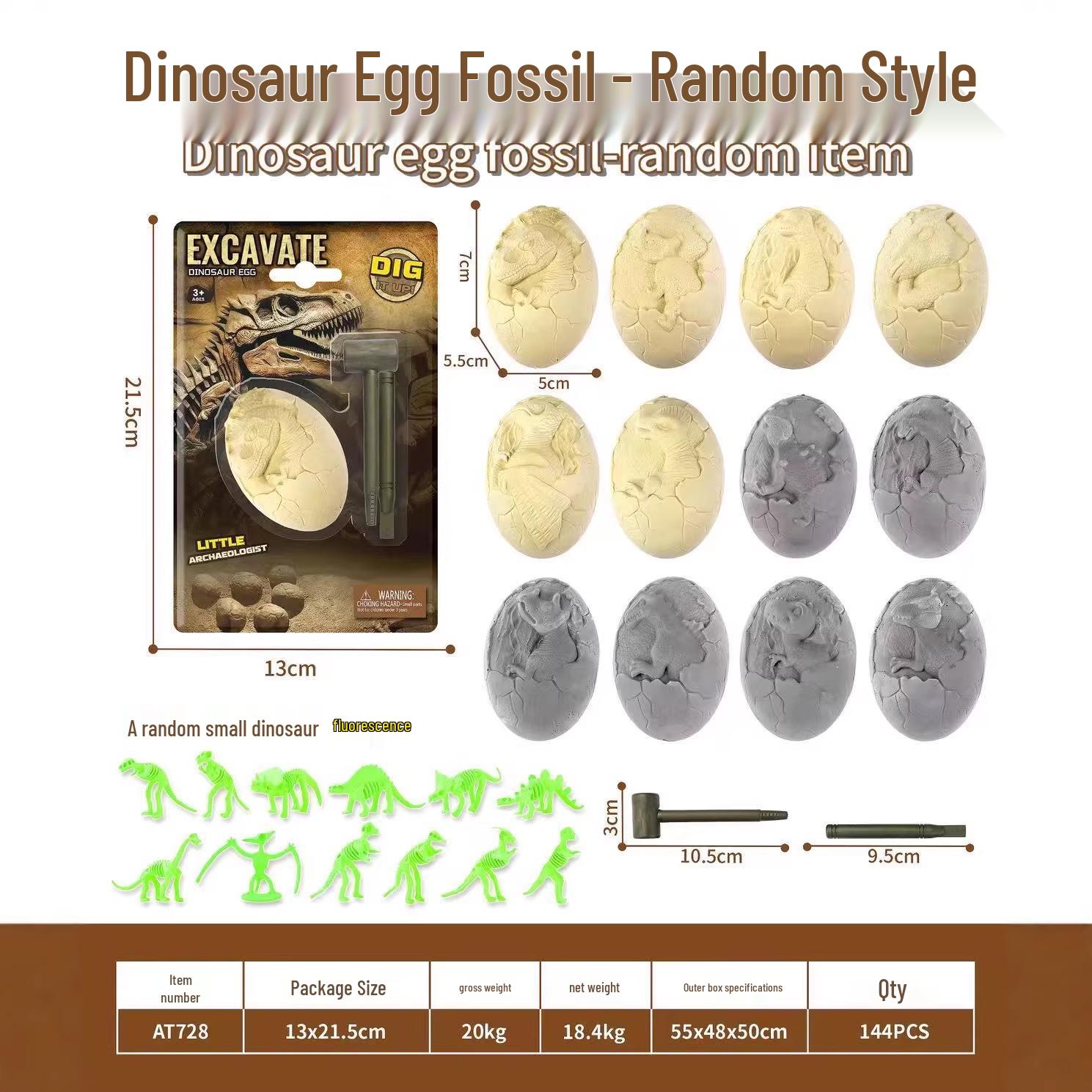 Dinosaur Fossil Excavation Toy: Educational Blind Box with Skeleton Model
