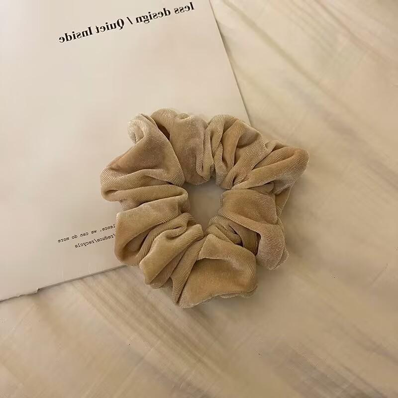 Korean Velvet Scrunchie Rubber Elastic Hair Bands Women Solid Color Headband Ponytail Holder Ties Rope Girl Hair Accessories