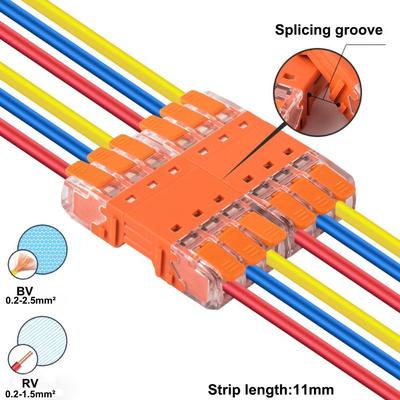Quick Electrical Cable Splice Mini Quick Terminal Block Universal Compact Wire Connector Push-in Terminal Blocks Electrical