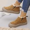 Women's Korean Style Thick-Soled Bread Shoes – Fleece-Lined, Plush, Warm Snow Boots, Lazy Cotton-Padded Loafers for Winter