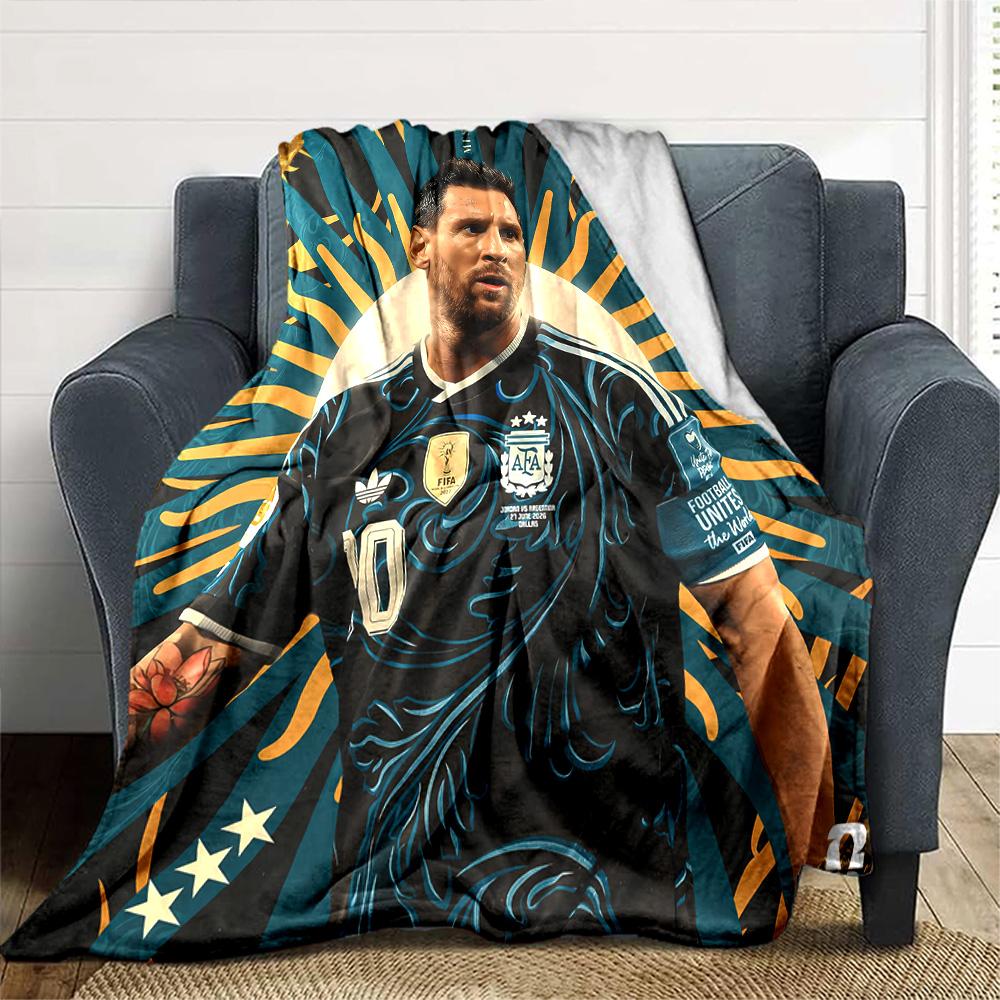 Pink Neon Soccer Stars Blanket Ultra-Soft Perfect for Bedding Office Bed All-Season Use Modern Style Perfect Gift for Relatives and Friends