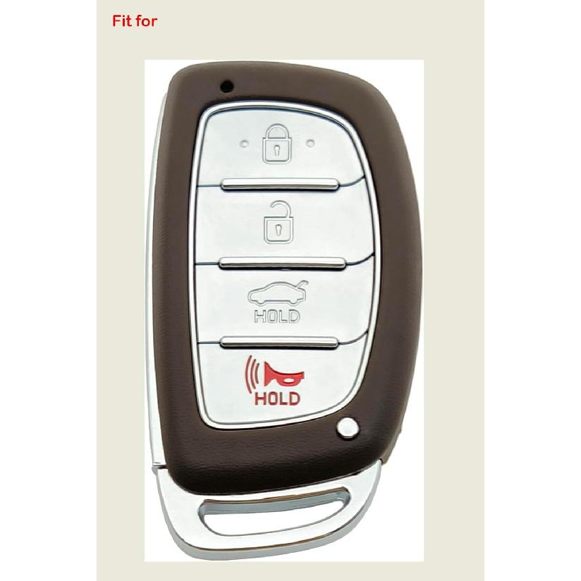 Silicone Protector Key Fob Cover Case fit for Hyundai Sonata Elantra Tucson Keyless Entry Key Fob (NOT Fit Flip Key) (Black2)