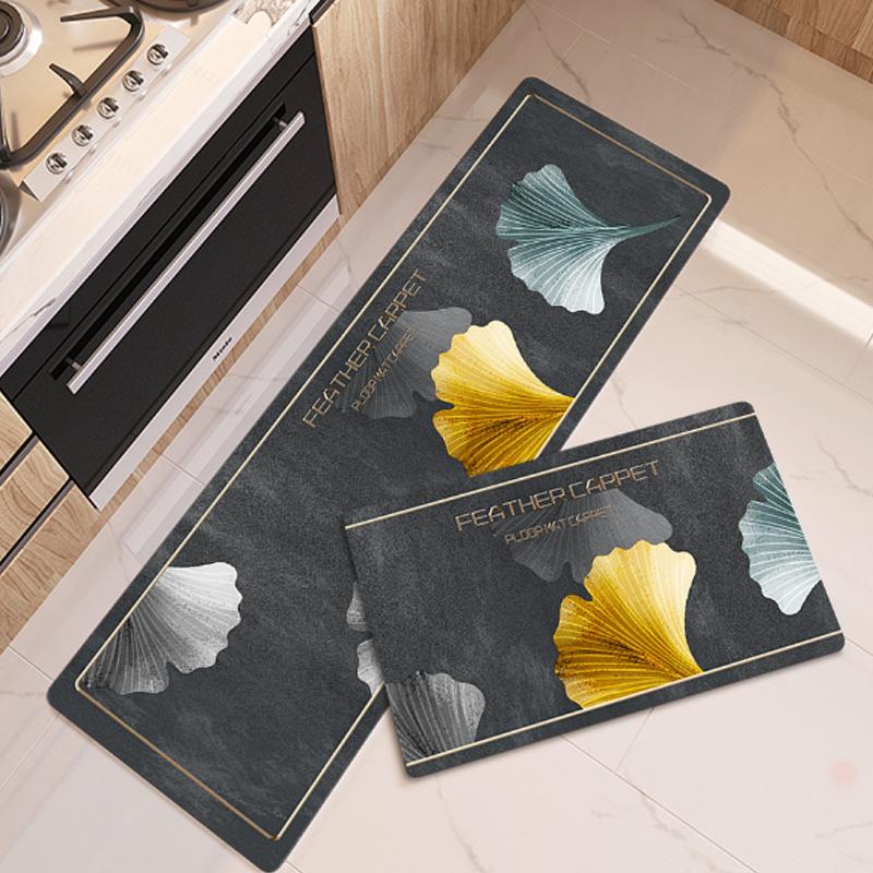 

Kitchen Floor Mat Leather Washable and Scrubable Carpet Floor Mat Pattern 40 * 60cm