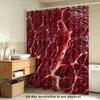 2D Flat, 2D Flat, JIT2D Flat Shower Curtain 1pc 2D Flat Printing Vibrant Red Marble Texture Pattern Shower Curtain, Fresh Patter