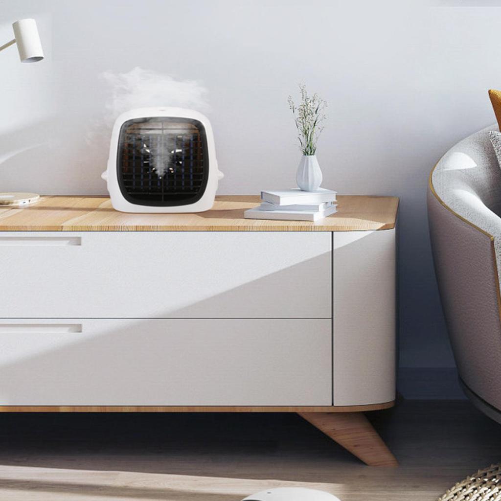 Kleiner Tragbarer AC Innenraum Desktop Luftbefeuchter Einstellbares USB Kühlgerät Für Schreibtisch Camping Garten Fitnessstudio Strand Outdoor Zelt Schule