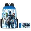 2Pcs Set Backpack With Front Pocket And Pencil Bag,Cartoon Fortnite School Bags For Boys Girls Age 5-10,Durable Lightweight Bags