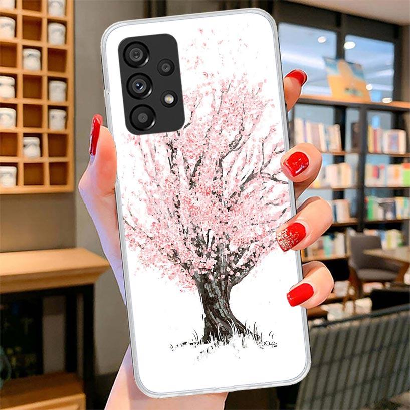 Cherry Blossom Tree Phone Case For Samsung Galaxy A17 A37 A57 A16 A26 A36 A56 A15 A25 A35 A55 A14 A24 A34 A54 A13 A23 A33 A53 Ga