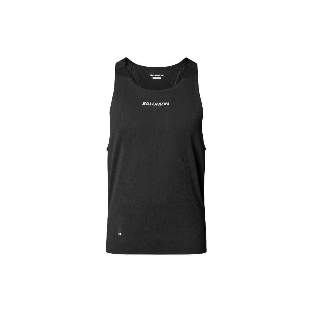 

Salomon Solid Color Breathable Quick-Dry Comfortable Fitted Sleeveless T-Shirt Men Tops Black LC2386500 L