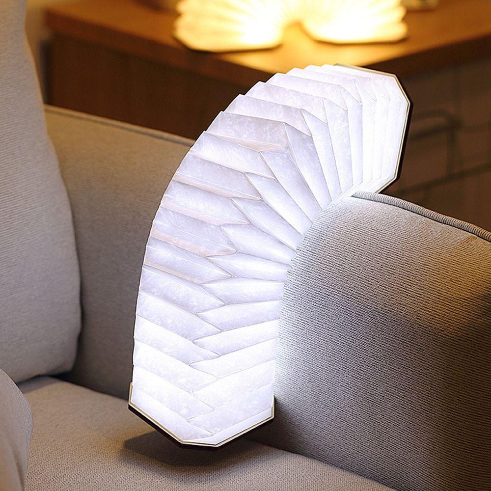 Portable Folding Book Lamp 2 Colors Lights 3D Creative Paper Lantern  Living Room