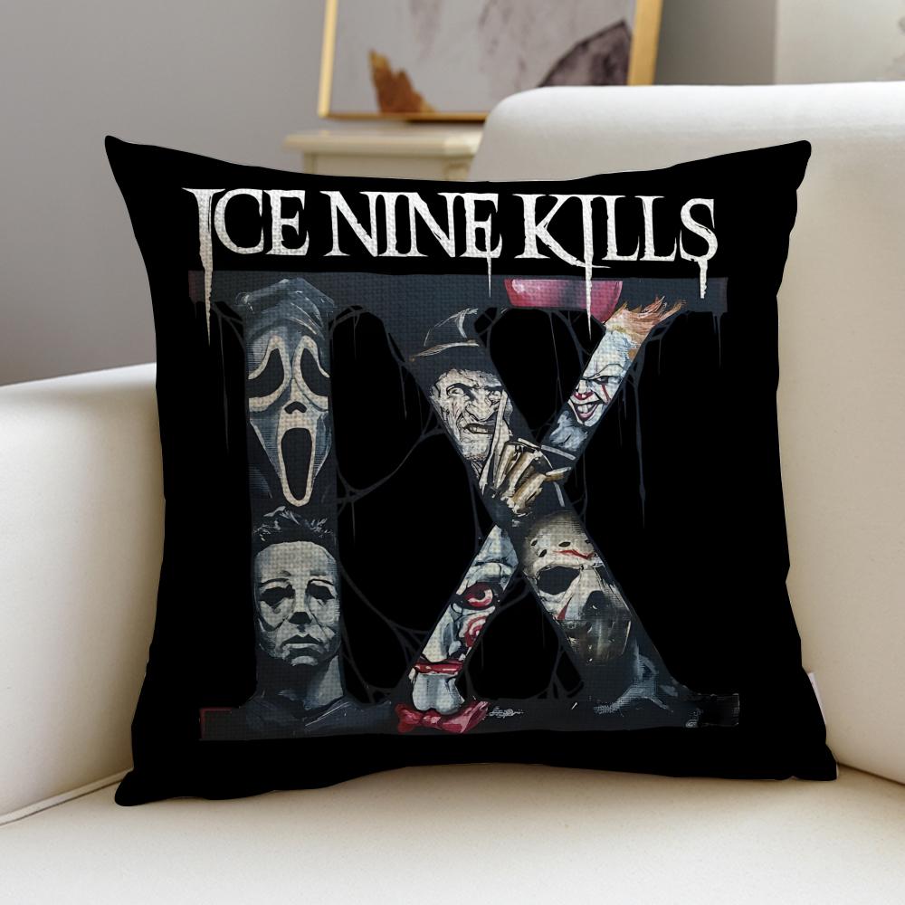 Metal IIce Nine KillsS Cushion Cover Breathable and skinfriendly linen pillowcase square removable and washable cushion