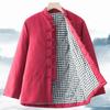 Men's Winter Design Stand-Up Collar Mid-Length Button-Up Coat Warm Chinese-Style Jacket for Middle-Aged and Elderly Men
