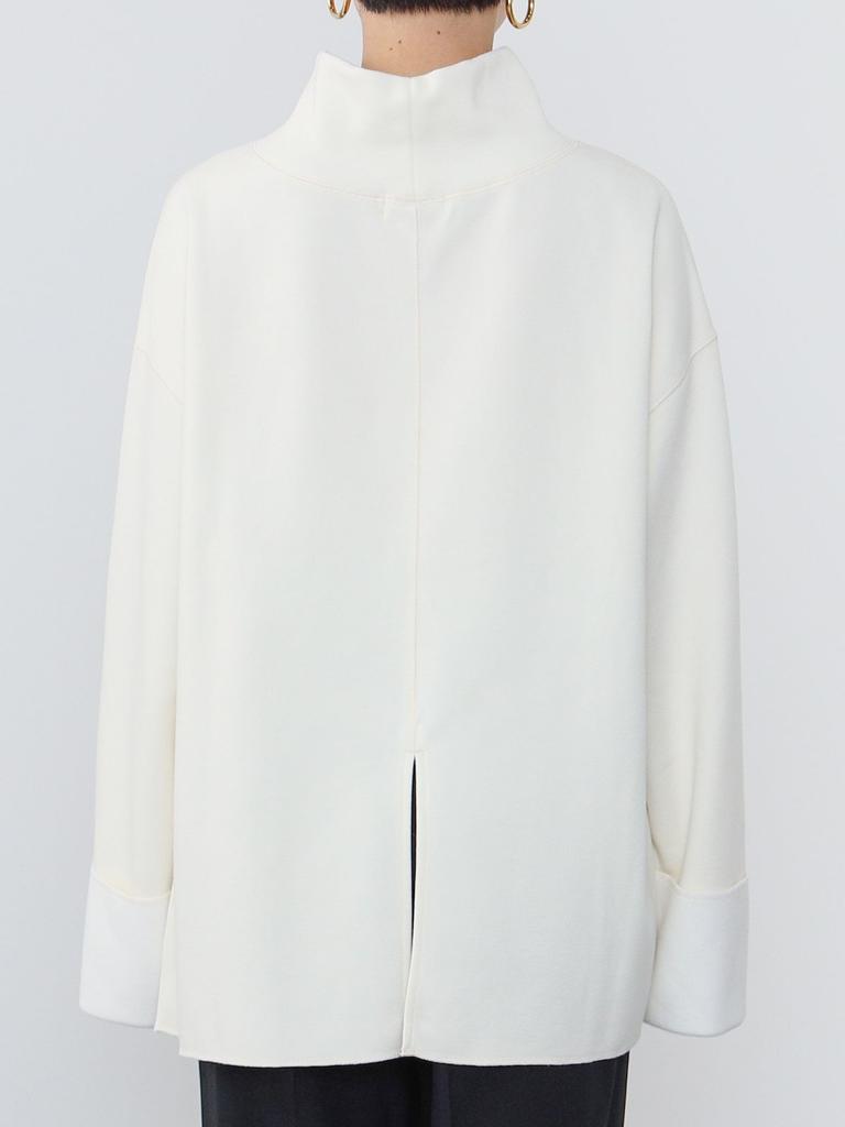 TEE Pullover mit Stehkragen und weiten Ärmeln, Elfenbein, Einheitsgröße [Beams Heart], L/S, Damen