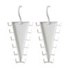 Vertical Storage Organizer V Shaped Double-Sided Closet Organizer, 360 Degree Rotating Multi-Layer Hanger, with Bedroom 12 Non-Slip Hooks Rack,