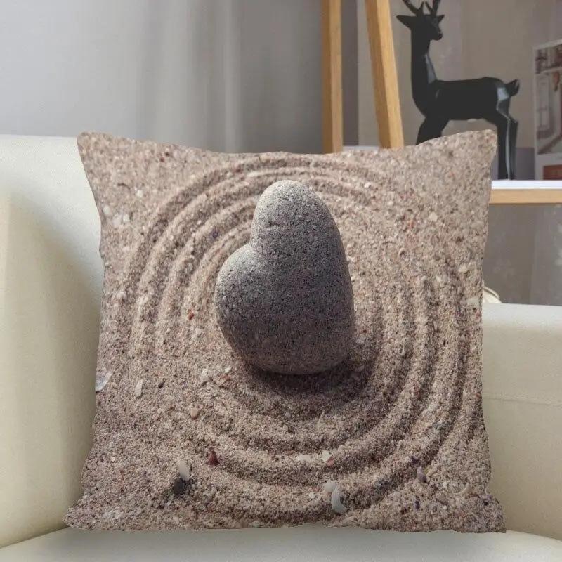 New Zen Stone Pillowcase Sofa Decoration Cushion Cover  Home