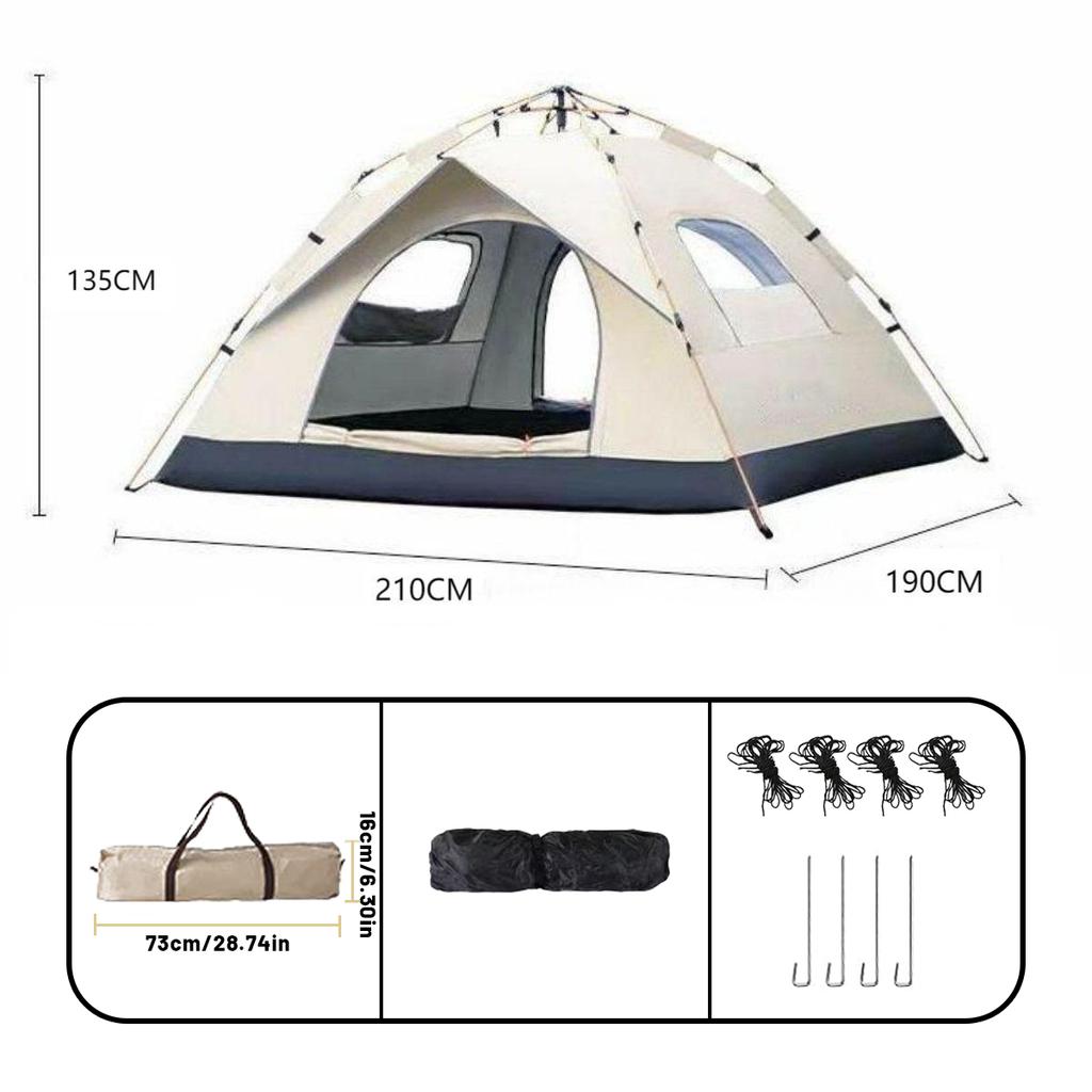 Outdoor Automatic Quick-opening Tent Automatic Rainproof Sunshine-proof Tent Fishing Beach Sunshine Shelter 4 Person Tents