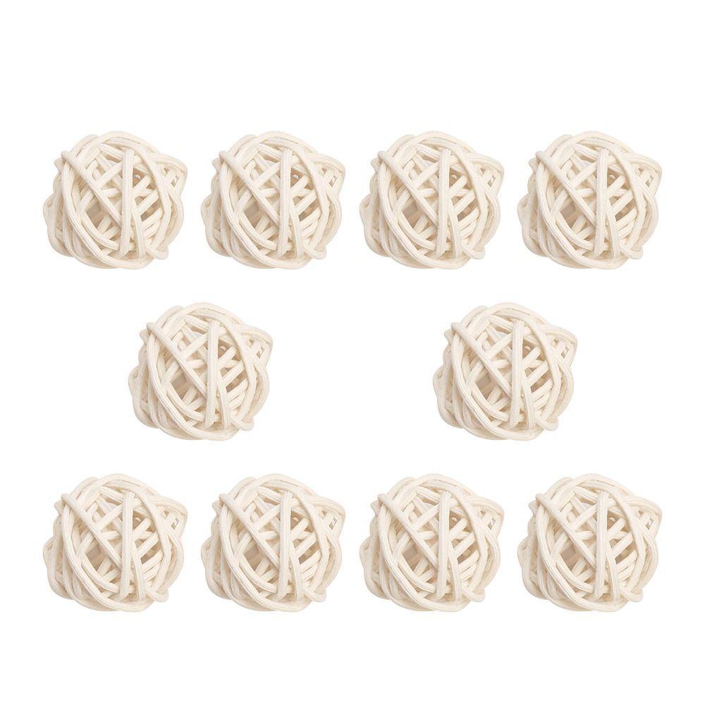 10PCS Multicolor Artificial Rattan Ball Heart Moon Fish DIY Accessories Christmas Balls Ball Star Xmas Tree Ornament Photo Props