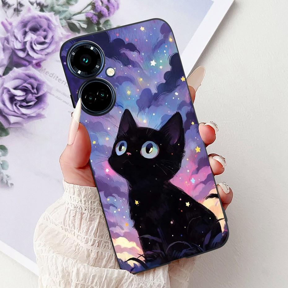New Design Phone Case For Tecno Camon 19 Pro 5G 4G Camon19 Black Silicone Soft Cover For Tecno Camon 19 19Pro 4G Cases Bumpers
