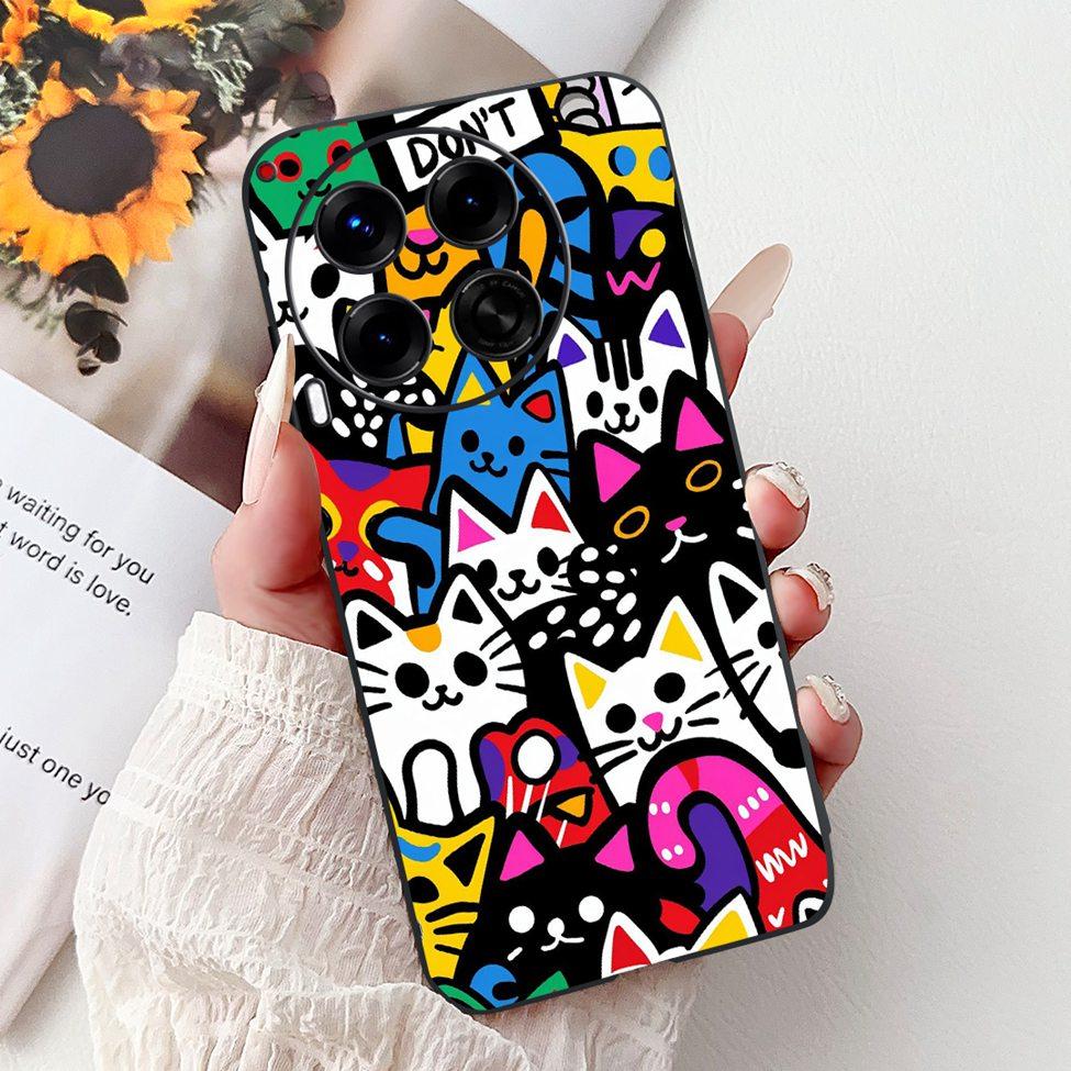 Black For Tecno Camon 30 CL6 CL6k Phone Case For Techno Camon 30 5G CL7 Cover Luxury Fashion Funny Cute Funny Painted Soft TPU