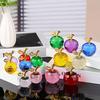 Figurine de pommes en verre, ornement de fruits en faux cristal, décoration de pommes translucides à collectionner pour la maison, le bureau, le tableau de bord de voiture