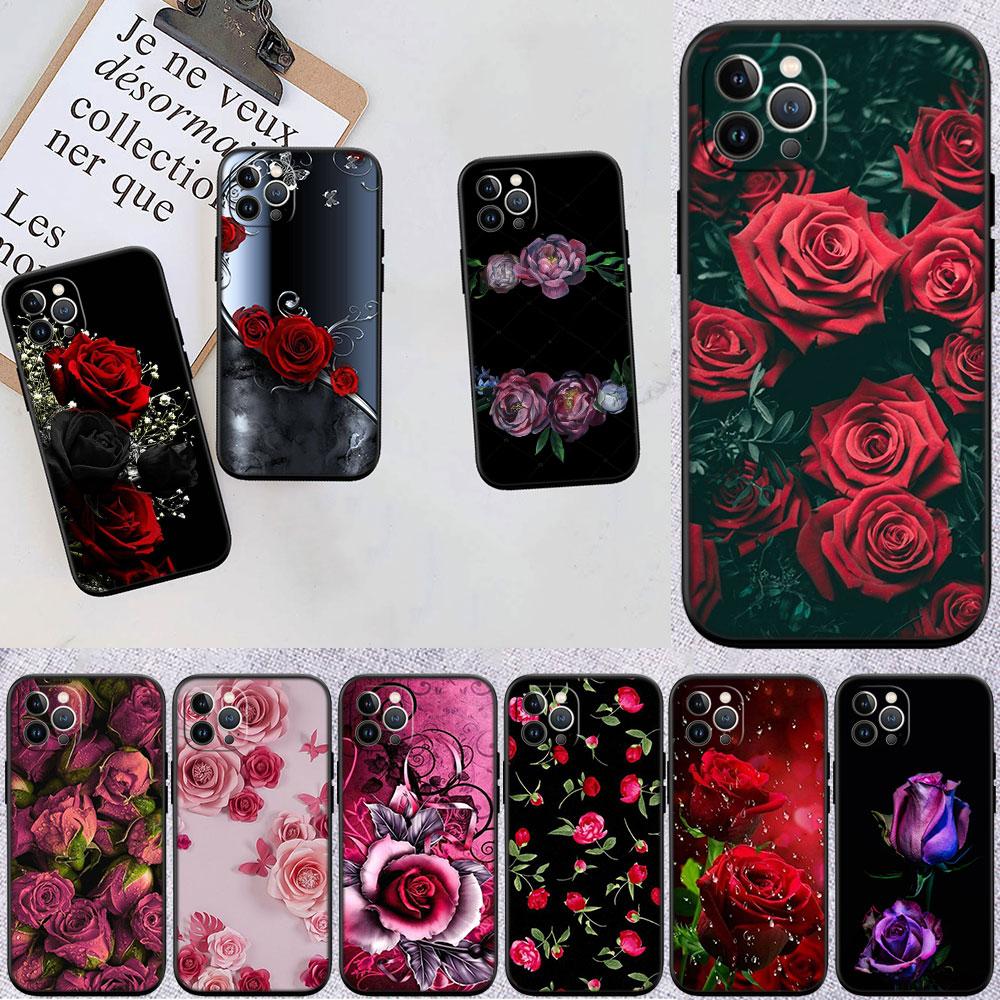 PP52 Rose Colorful Soft Shell Phone Case for OPPO A3 Pro A72 A74 A76 A77 A77S A78 A79 A94 A95 A18 A40M A58