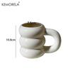 KEMORELA 420ML Sötmunk Keramisk Mugg Med Handtag Nordisk Stil Kreativ Stor Kapacitet Kaffekopp Enkel Par Vattenkopp Gåva