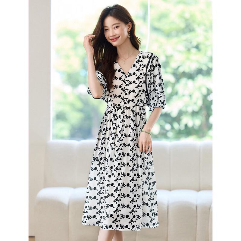 ORIGIN French Elegant A-Line Summer Midi Dress L