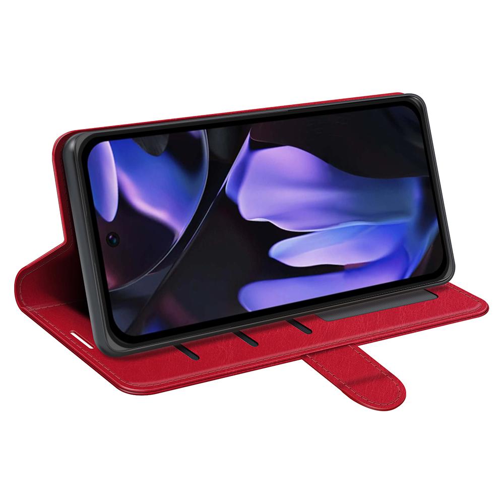 Husă tip portofel pentru Google Pixel 9a, Textură Crazy Horse, Stand, Husă de telefon din piele