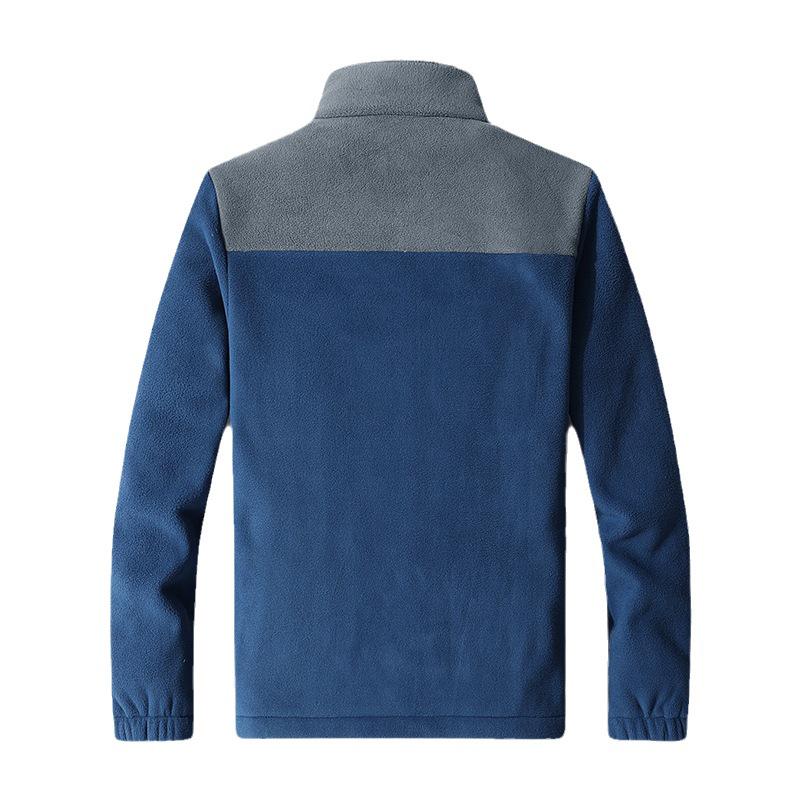 Męska kurtka zimowa plus size z podszewką z polaru – Pogrubiona, ciepła odzież wierzchnia