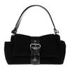 Borsa a Spalla Tote in Pelle e Cotone con Logo Hazel Extra Large da Donna Nero 4601000GWL007EN401