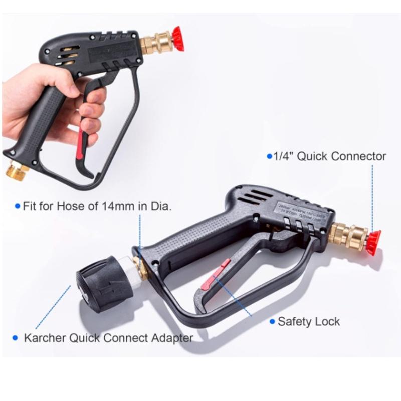 Heavy Duty Washer Guns 10.5 GPM Flowing Rate Ergonomic Handle Foam Sprayer Car Washing Accessories