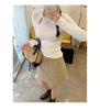 Women's Slim Fit Long Sleeve T-shirt - Pure Desire Collection: Hollow Round Neck, Drop Shoulder, Inner Layer for Autumn/Winter