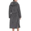 Large Cotton Velvet Jacquard Hooded Men's Nightgown - European & American Style, Thickened for Autumn/Winter, Unisex.