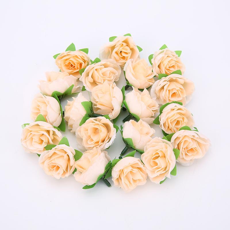 

10/20/50Pcs Rose Artificial Flowers Head 3CM Fake Flower for Wedding Decoration Party Christmas Home Decor Craft Gifts Accessory 10Pcs шампанского