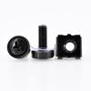 M6x16mm M6x20mm Black Carbon Steel Screw Nut Set For Rack Mount Server Cabinet Shelves Phillips Bolt Cage Nuts Kit 20Set M5 M6